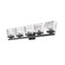 Z-Lite Astor 5 Light Vanity, Matte Black & Clear 1936-5V-MB - alternate 7